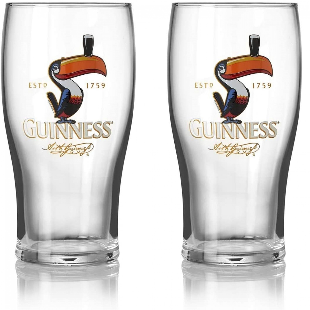 Picture of Guinness 827024 20 oz Toucan Pint Glass - Pack of 2