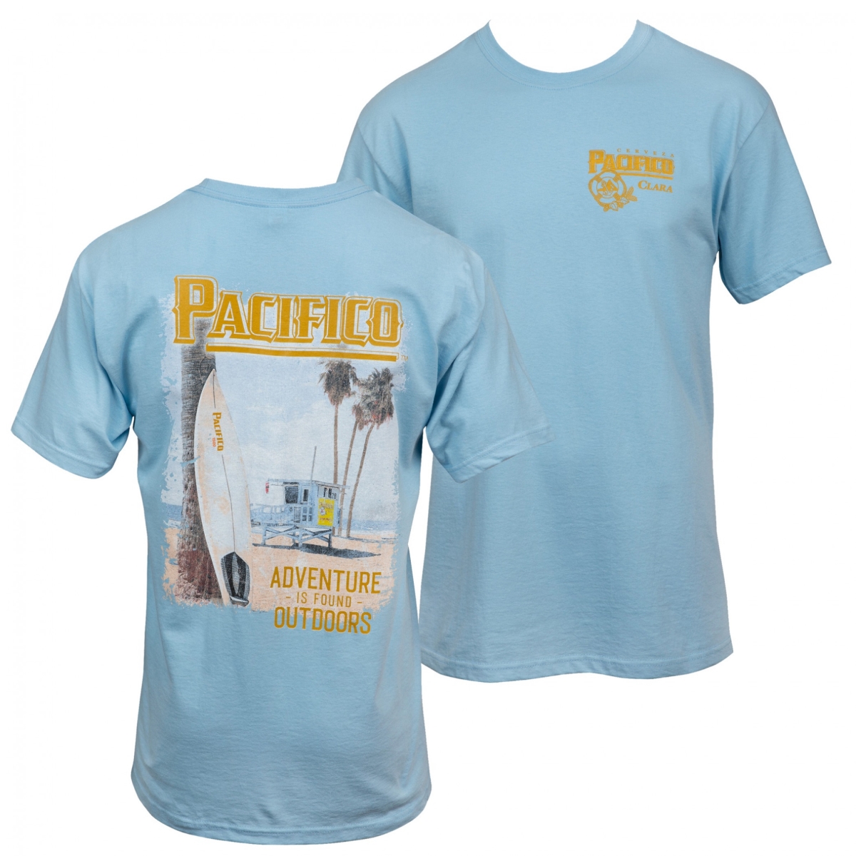 Adventure Is Out There Beach Front & Back Print T-Shirt - Extra Large
