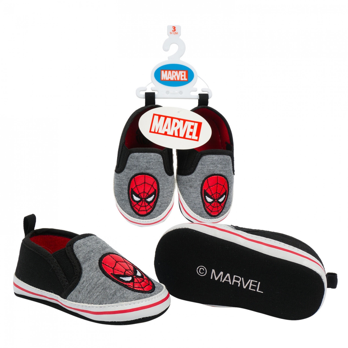 Picture of Spider-Man 820834-6-9months Character Face Baby Shoes&#44; 6-9 Months
