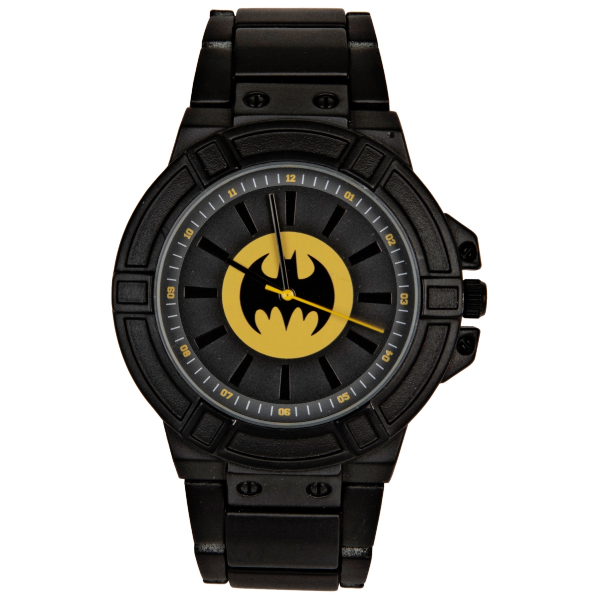 Picture of Batman 822547 DC Comics Batman Classic Symbol Watch Face with Black Metal Band