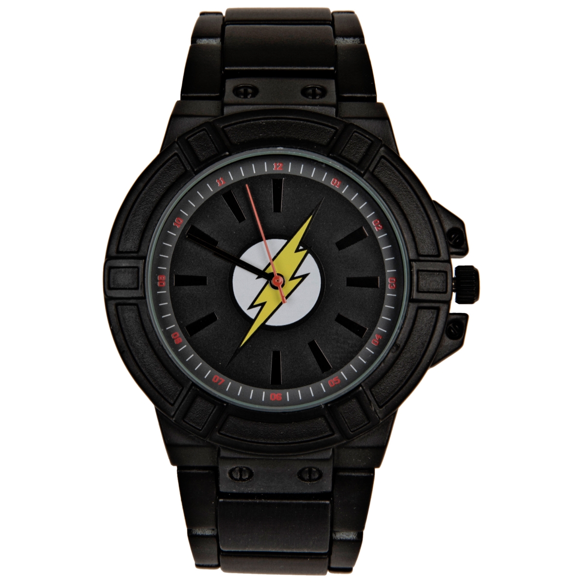Picture of Flash 822549 DC Comics Flash Classic Symbol Watch Face with Black Metal Band