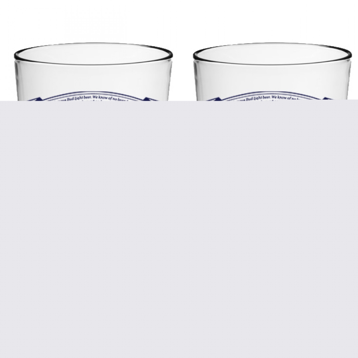 Picture of Bud Light 828681 Bud Light Classic Logo Pint Glass Set, Clear - Pack of 2