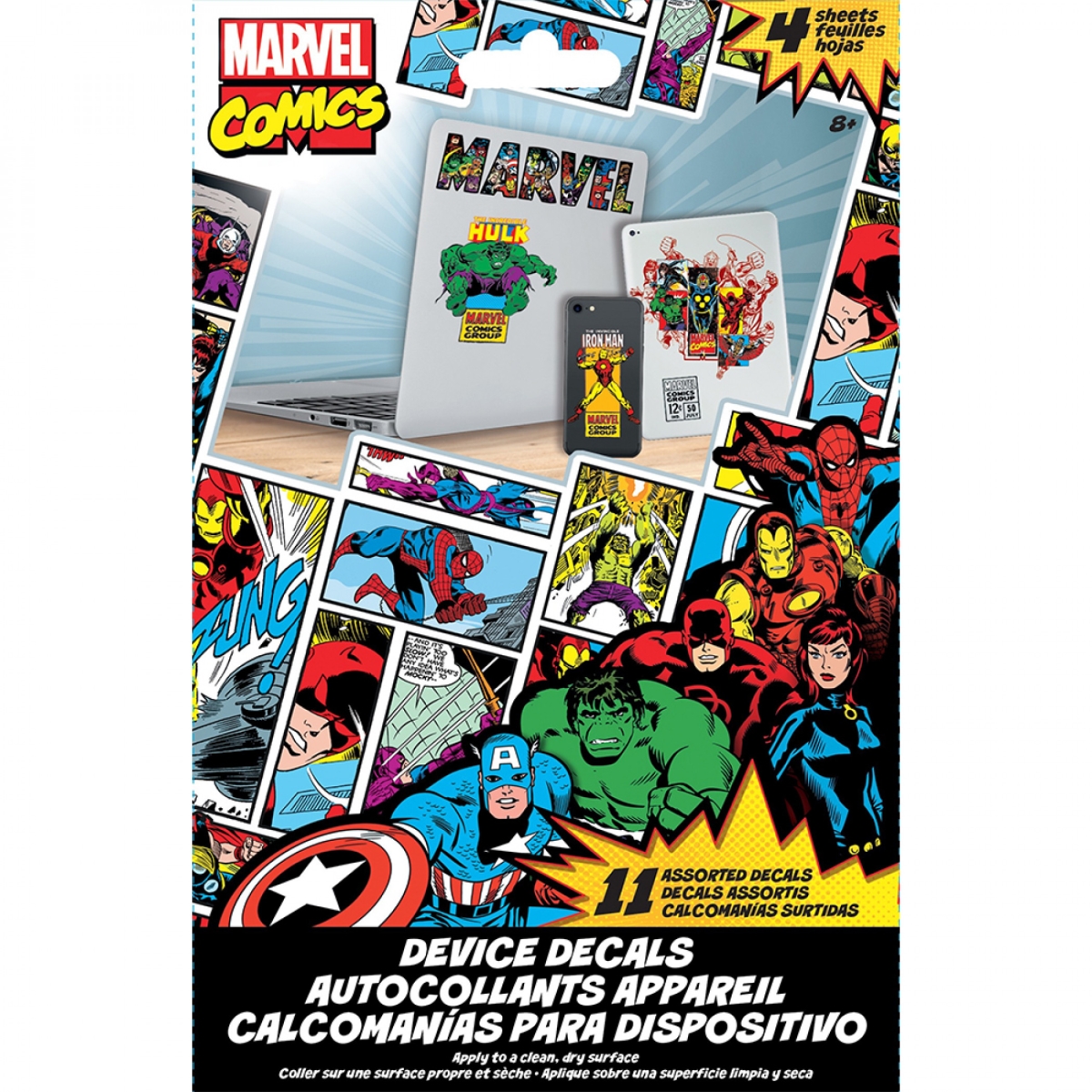 Picture of Marvel Heroes & Avengers 831715 Marvel Super Heroes Classic Characters Electronic Device Decals