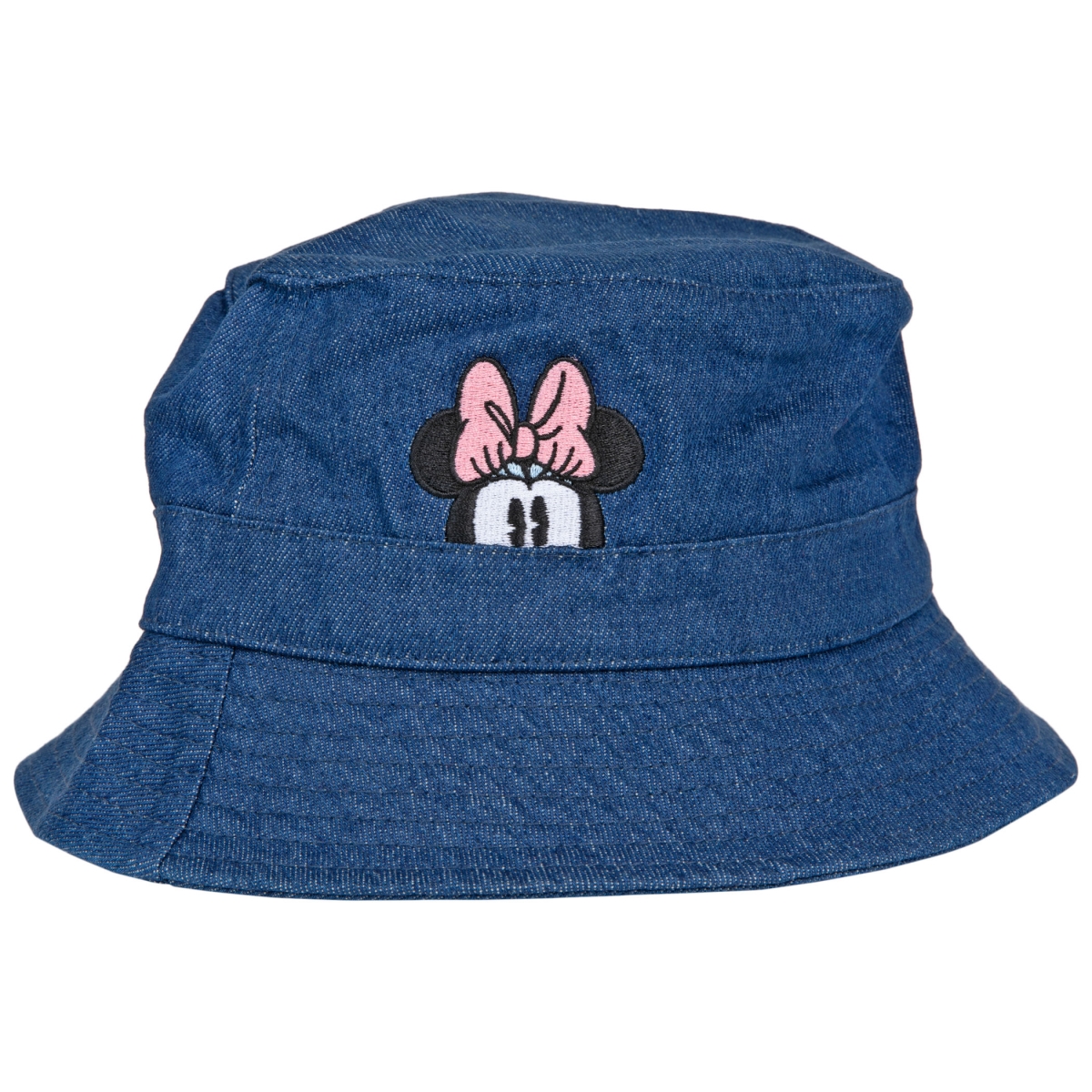 Picture of Mickey Mouse 827283 Disney Minnie Mouse Peeking Denim Bucket Hat&#44; Blue