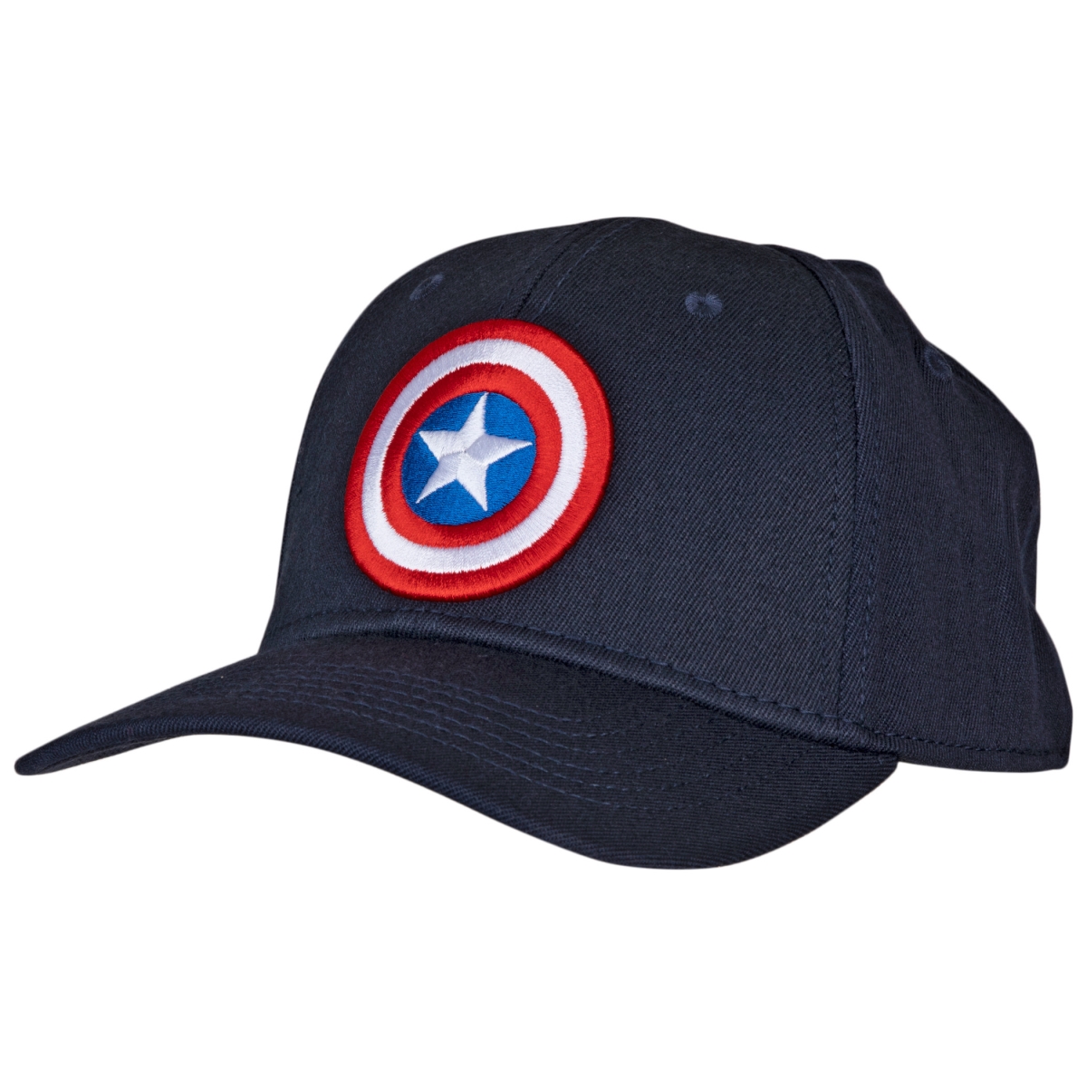 Picture of Captain America 829218 Marvel Captain America Shield Symbol Fitted Dad Hat&#44; Blue