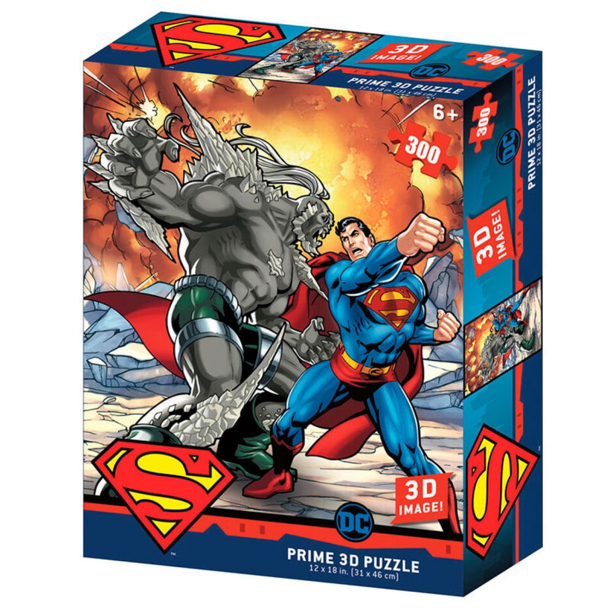 Picture of Superman 834401 DC Comics Superman vs. Doomsday 3D Image Puzzle&#44; 300 Piece