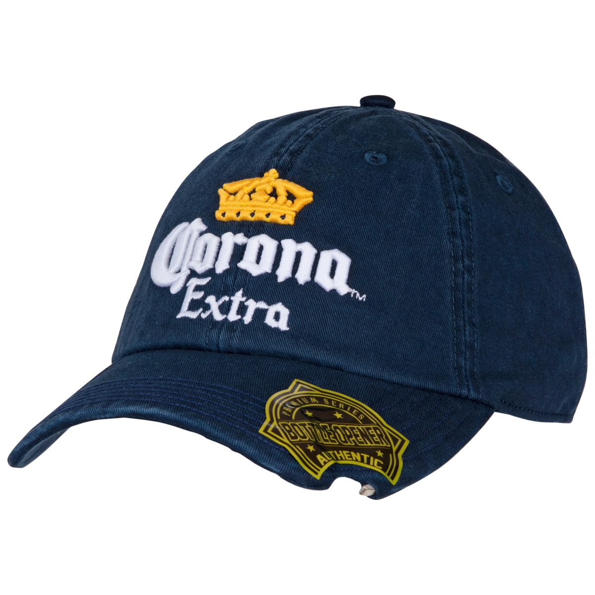Picture of Corona Extra 802118 Bottle Opener Adjustable Snapback Hat, Navy Blue
