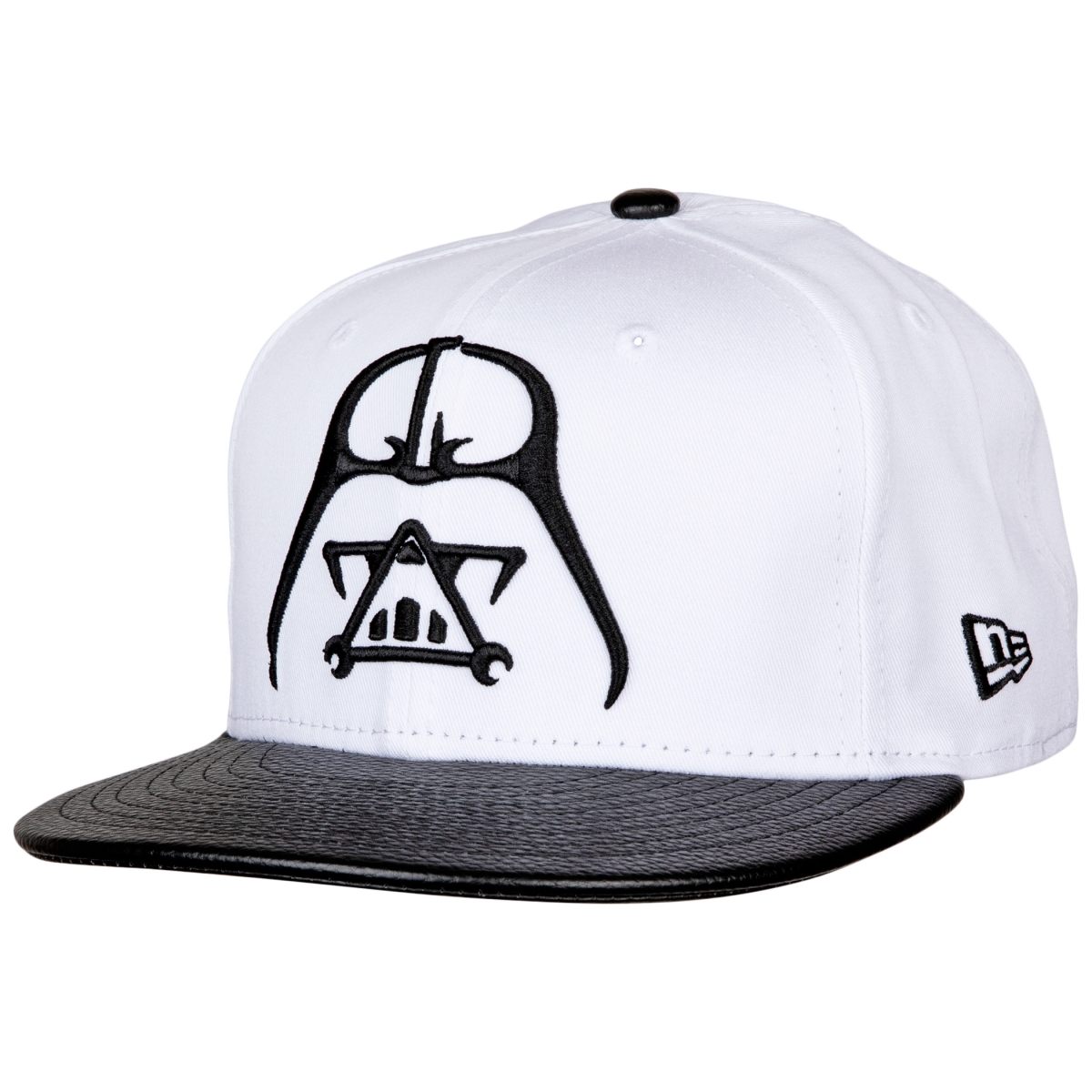Picture of Star Wars 824155-73-8fitted Star Wars Darth Vader Minimalist Symbol with Pebbled Brim New Era 59Fifty Fitted Hat&#44; White - 7.375 Fitted