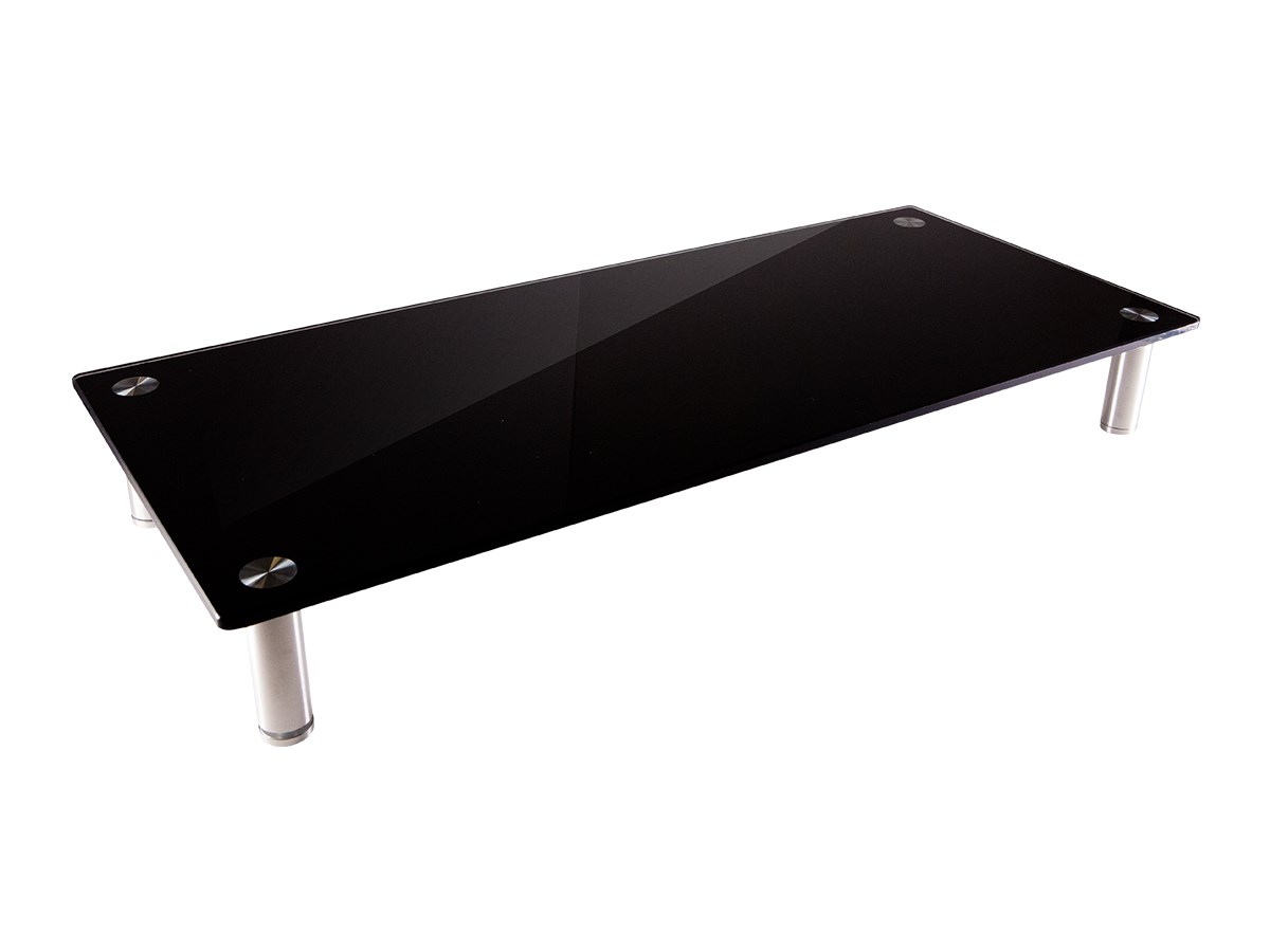 Picture of Monoprice 16360 8 mm Medium Multimedia Desktop Stand&#44; Black Glass