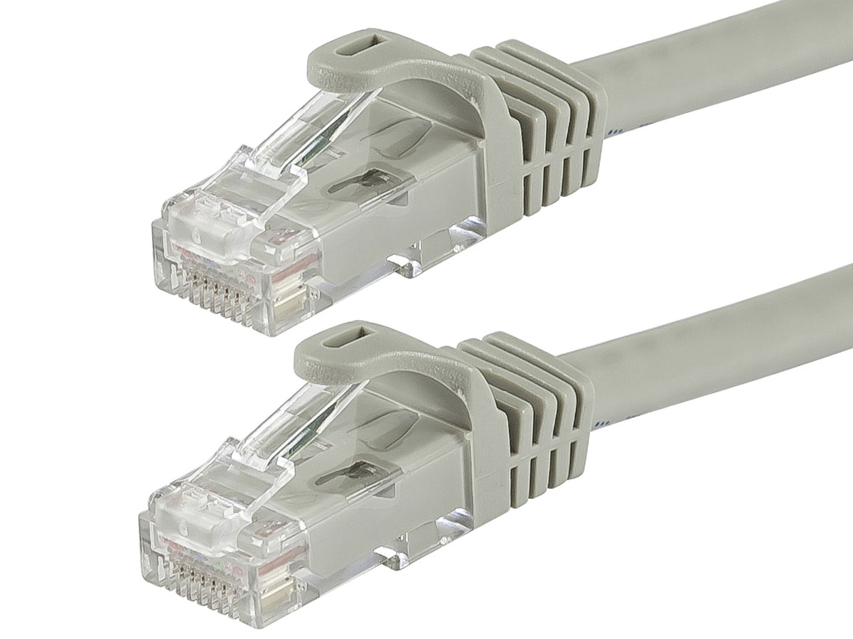 Picture of Monoprice 11304 2 ft. Flexboot Series Cat5e 24 AWG UTP Ethernet Network Patch Cable - Gray