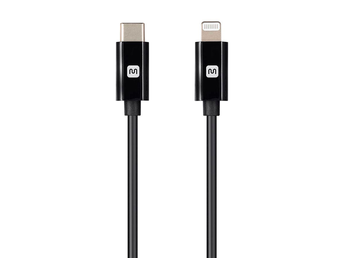 Picture of Monoprice 38380 Select Series Apple MFi Certified Lightning to USB Type-C Rapid Charge & Sync Cable&#44; Black - 6 ft.