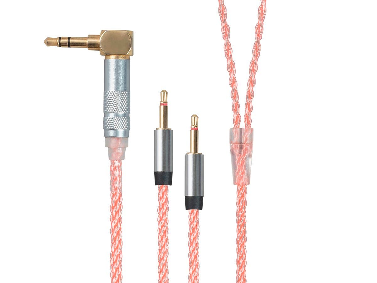 Monolith Oxygen Free Copper Braided Headphone Cable 3.5 mm & Dual 2.5 mm TRS - 5 ft.