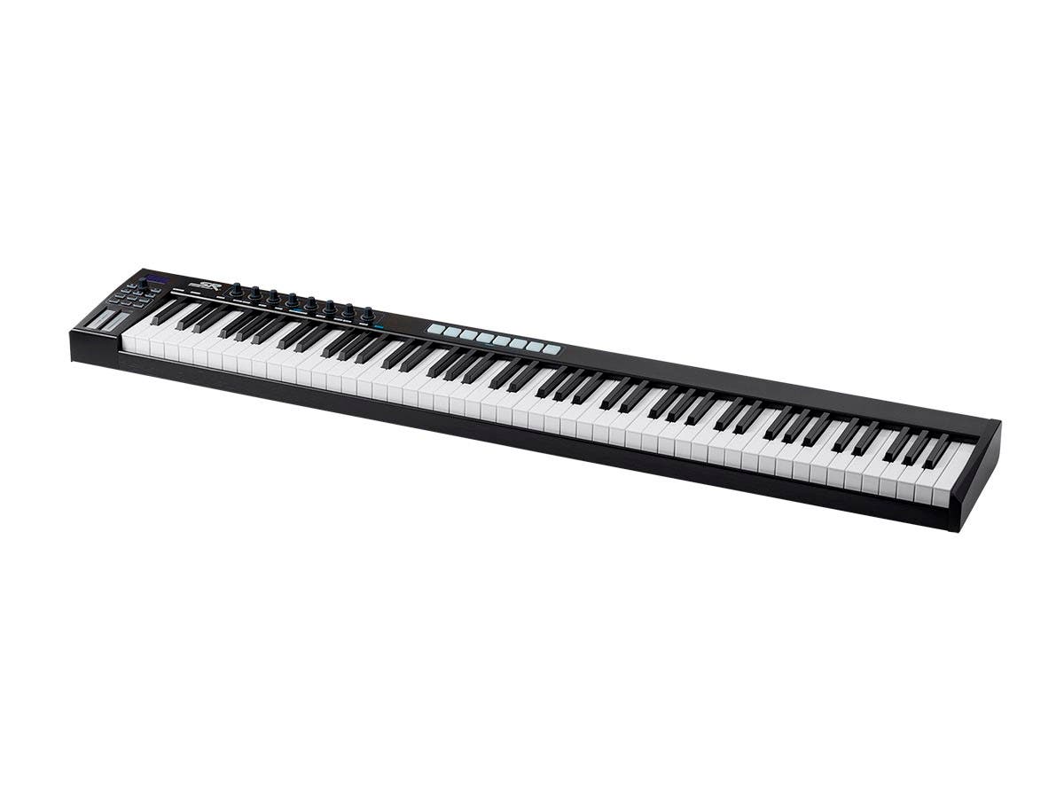 Picture of Monoprice 625891 Stage Right SRK88 USB MIDI Keyboard Controller with Pads