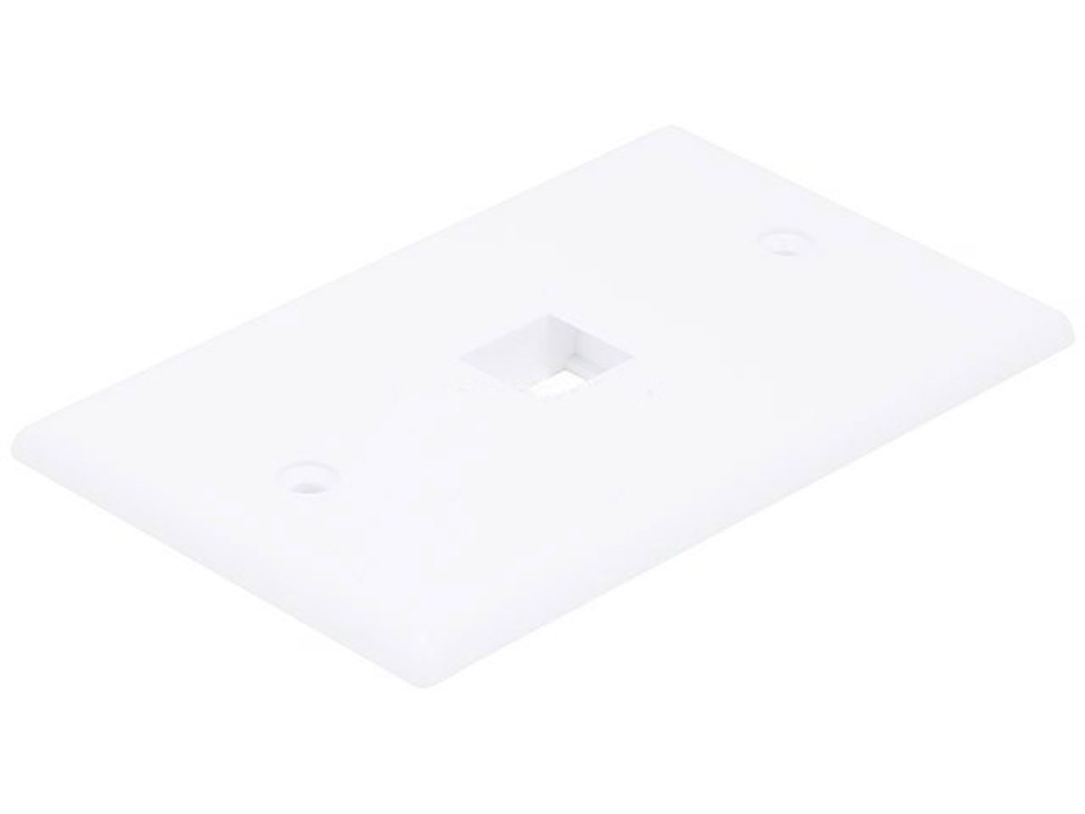 Picture of Monoprice 6725 Wall Plate for Keystone with 1 Hole&#44; White