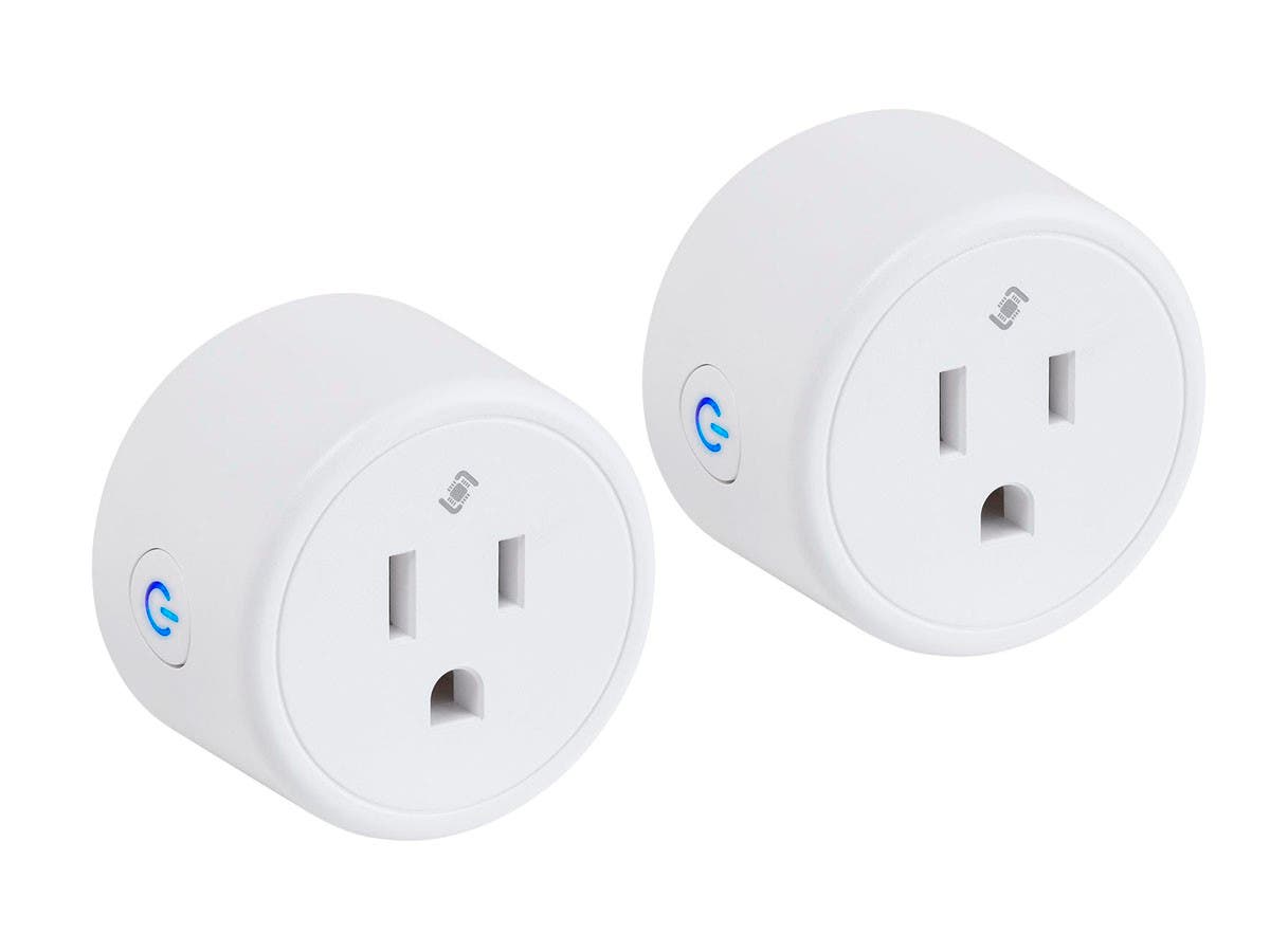 Picture of Monoprice 41731 STITCH Mini Wi-fi 10A Outlet Works with Alexa & Google Home for Touchless Voice Control No Hub Required ETL Certified - Pack of 2