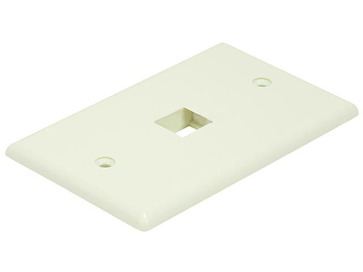 Picture of Monoprice 6726 Wall Plate for Keystone with 1 Hole&#44; Ivory