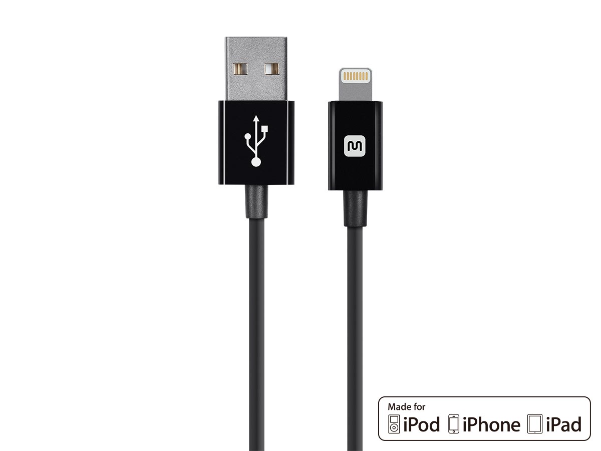 Picture of Monoprice 12839 6 ft. Charge & Sync Cable for Apple Lightning Enabled Devices&#44; Black