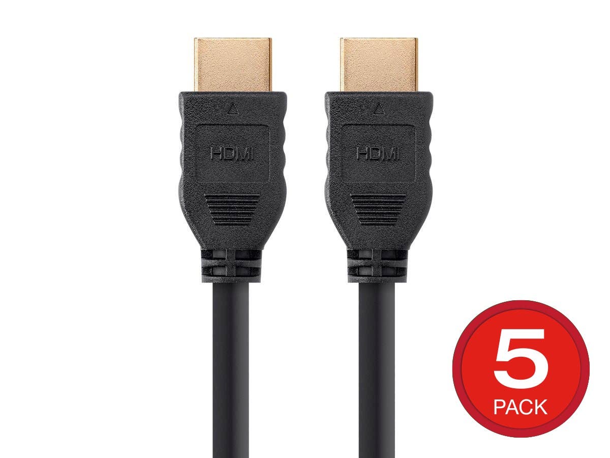 Picture of Monoprice 39517 4K No Logo High Speed HDMI Cable with 1.5 ft. CL2 in Wall Rated 18 Gbps Data Speed&#44; Black