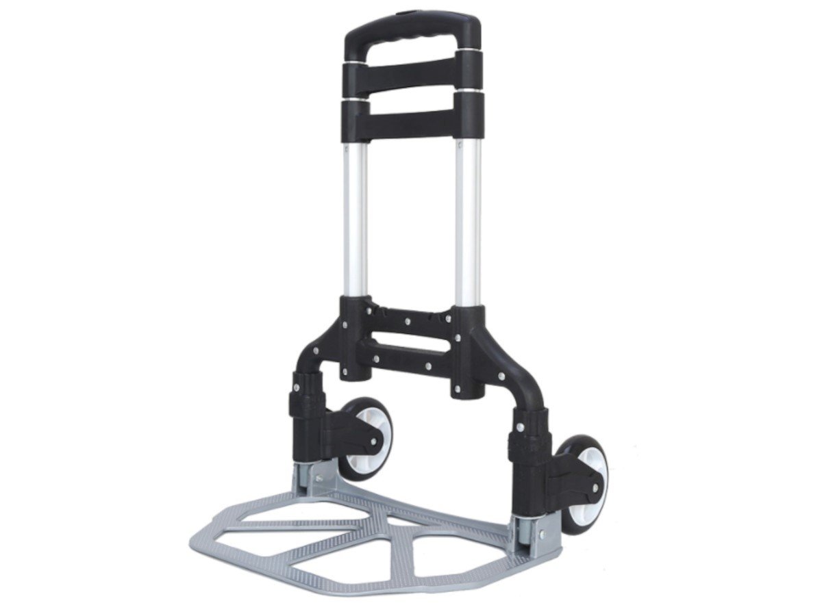 44419 MPM Foldable Hand Truck & Dolly Cart, Aluminum Luggage Trolley, Lightweight Folding Hand Cart