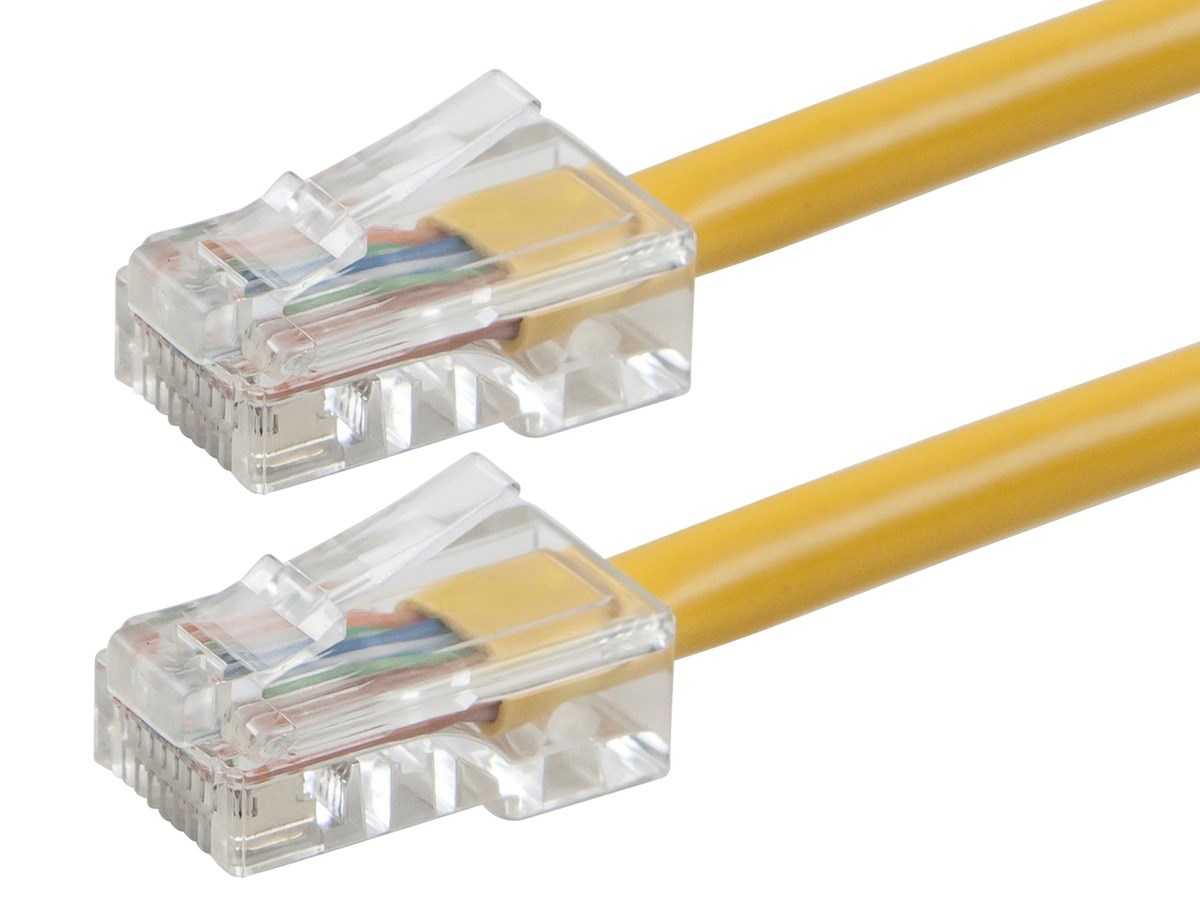 Picture of Monoprice 13241 1 ft. Zeroboot Series Cat6 24Awg UTP Ethernet Network Patch Cable&#44; Yellow