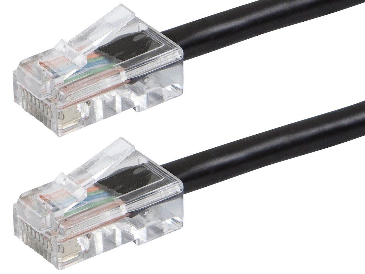Picture of Monoprice 13104 2 ft. Zeroboot Series Cat5E 24Awg UTP Ethernet Network Patch Cable&#44; Black