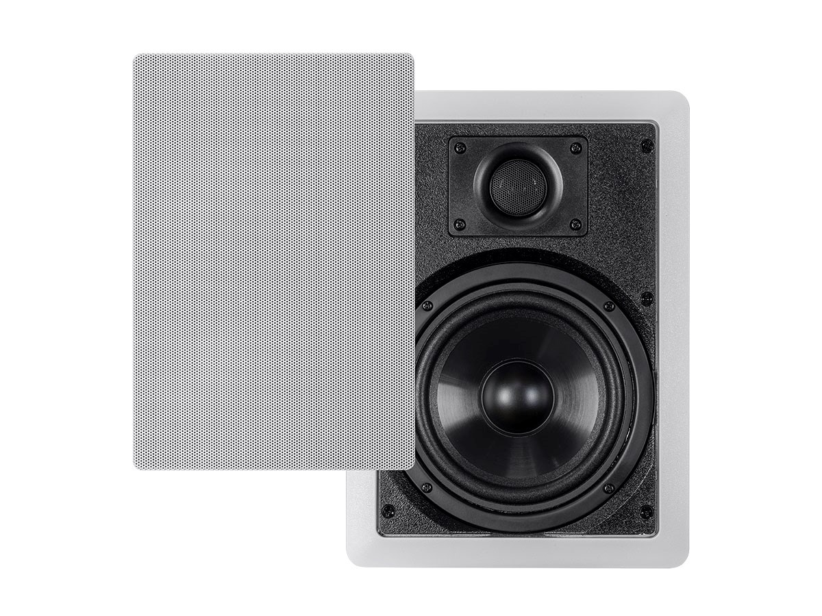 Picture of Monoprice 18590 6.5 in. 2-Way Aria In-Wall Speakers Polypropylene