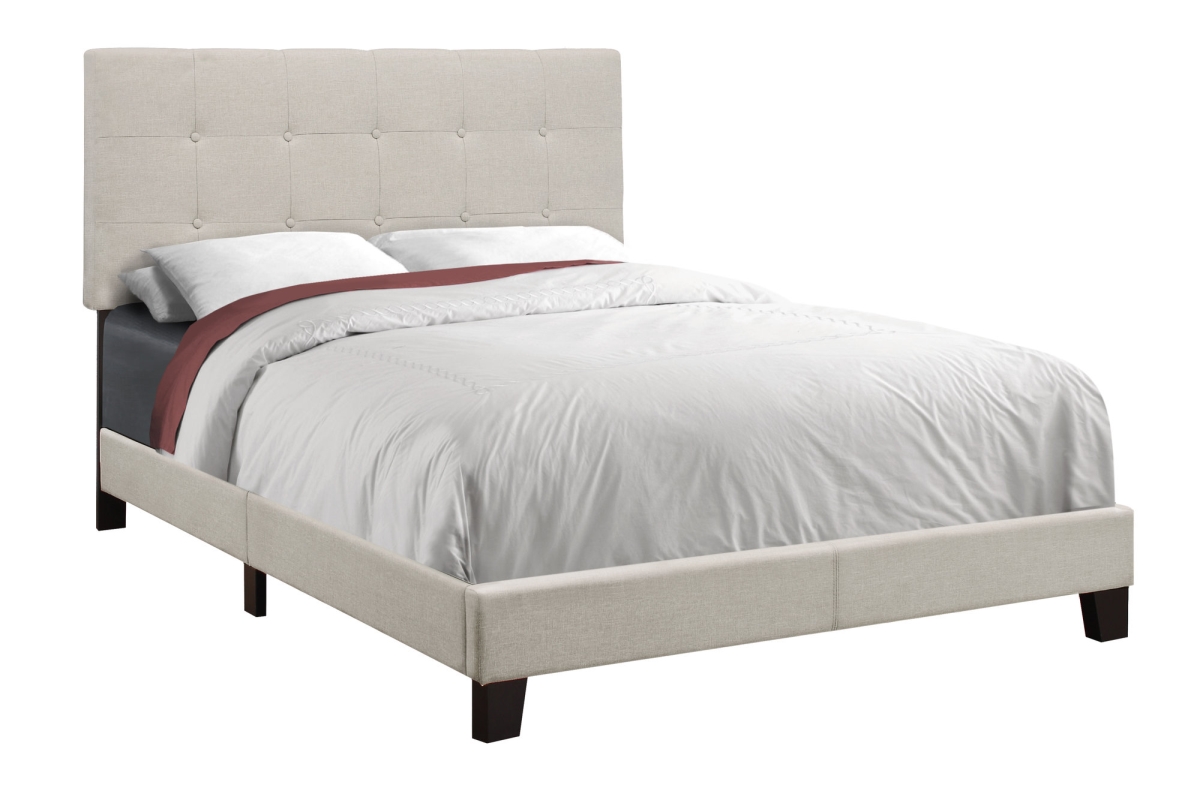 Picture of Monarch Specialties I 5921F Beige Linen Full Bed