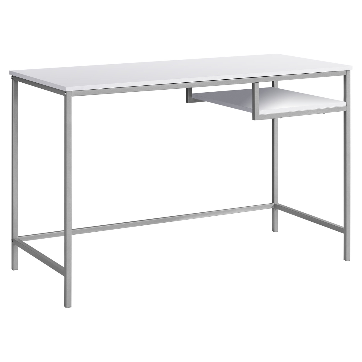 Picture of Monarch Specialties I 7368 48 in. White & Silver Metal Computer Desk