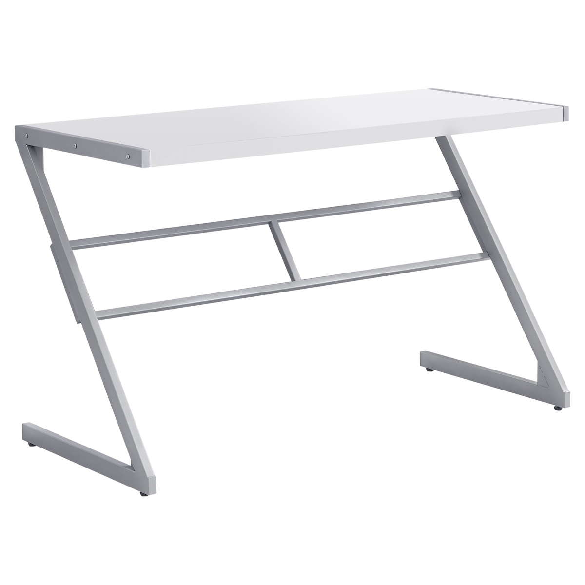 Picture of Monarch Specialties I 7372 48 in. White & Silver Metal Computer Desk