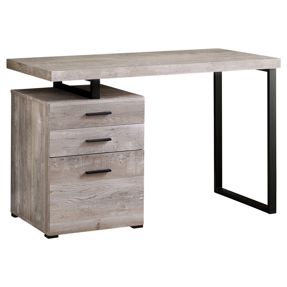 Picture of Monarch Specialties I 7410 48 in. Taupe Reclaimed Wood & Black Metal Computer Desk