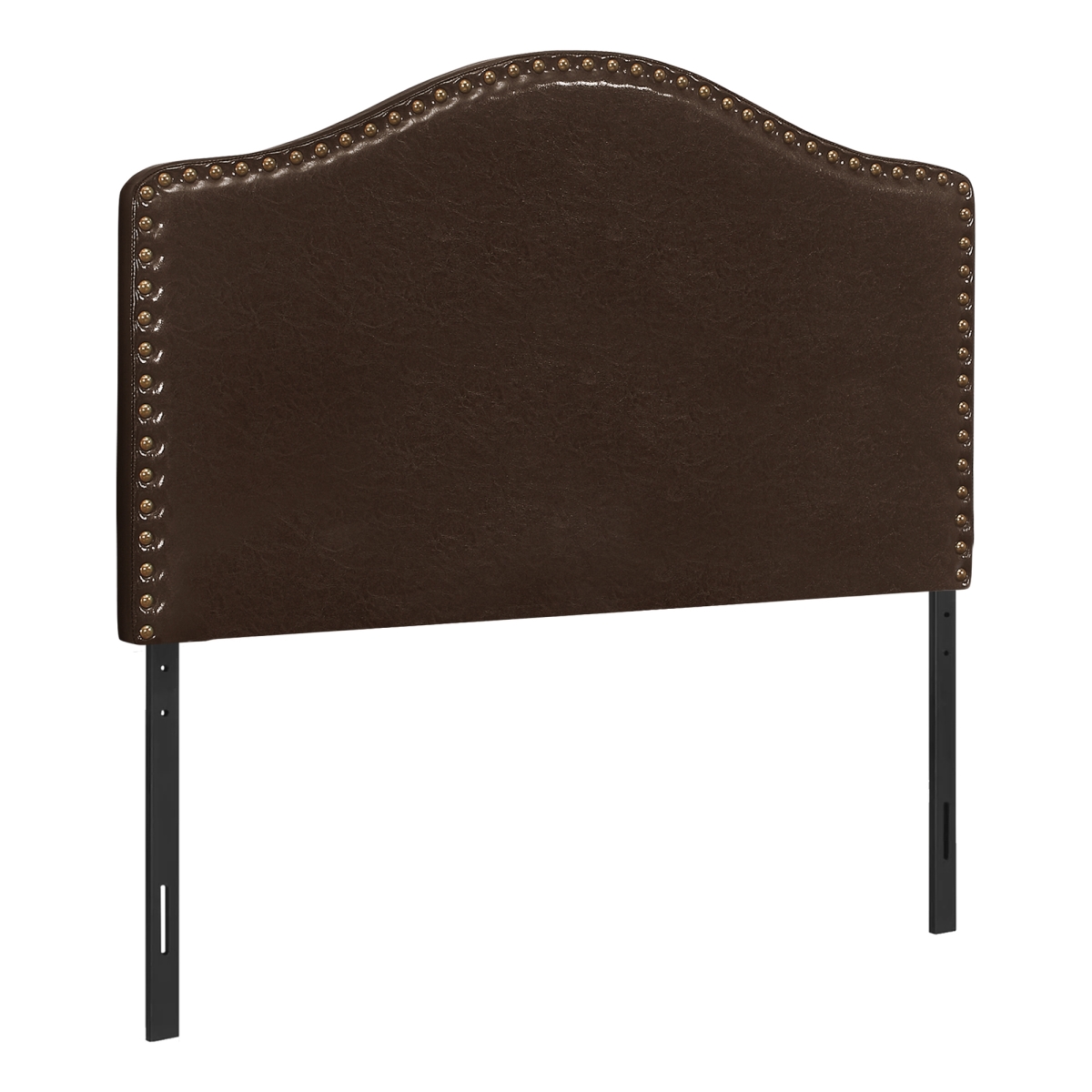 Picture of Monarch Specialties I 6010T 3 in. Leather Hook Headboard Bed - Brown & Black - Twin Size