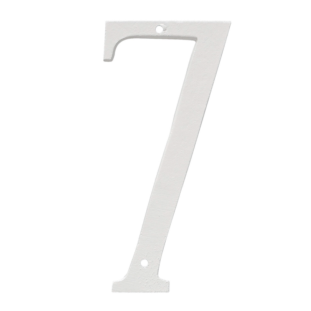 4 in. Standard House Number, White - Number 7