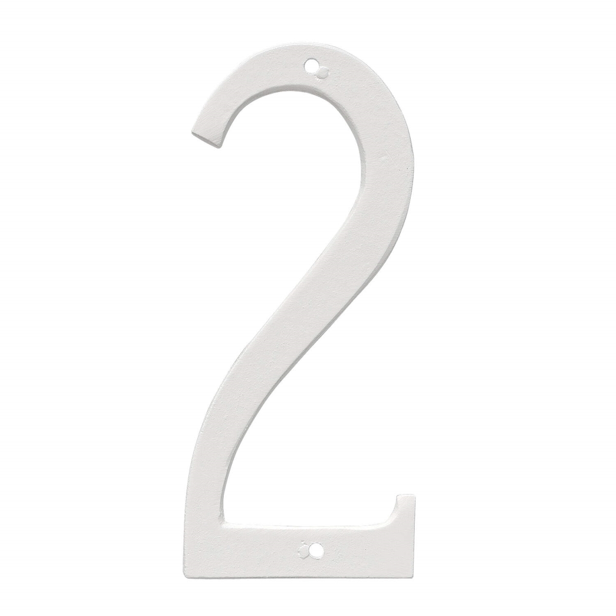 8 in. Standard House Number, White - Number, 2