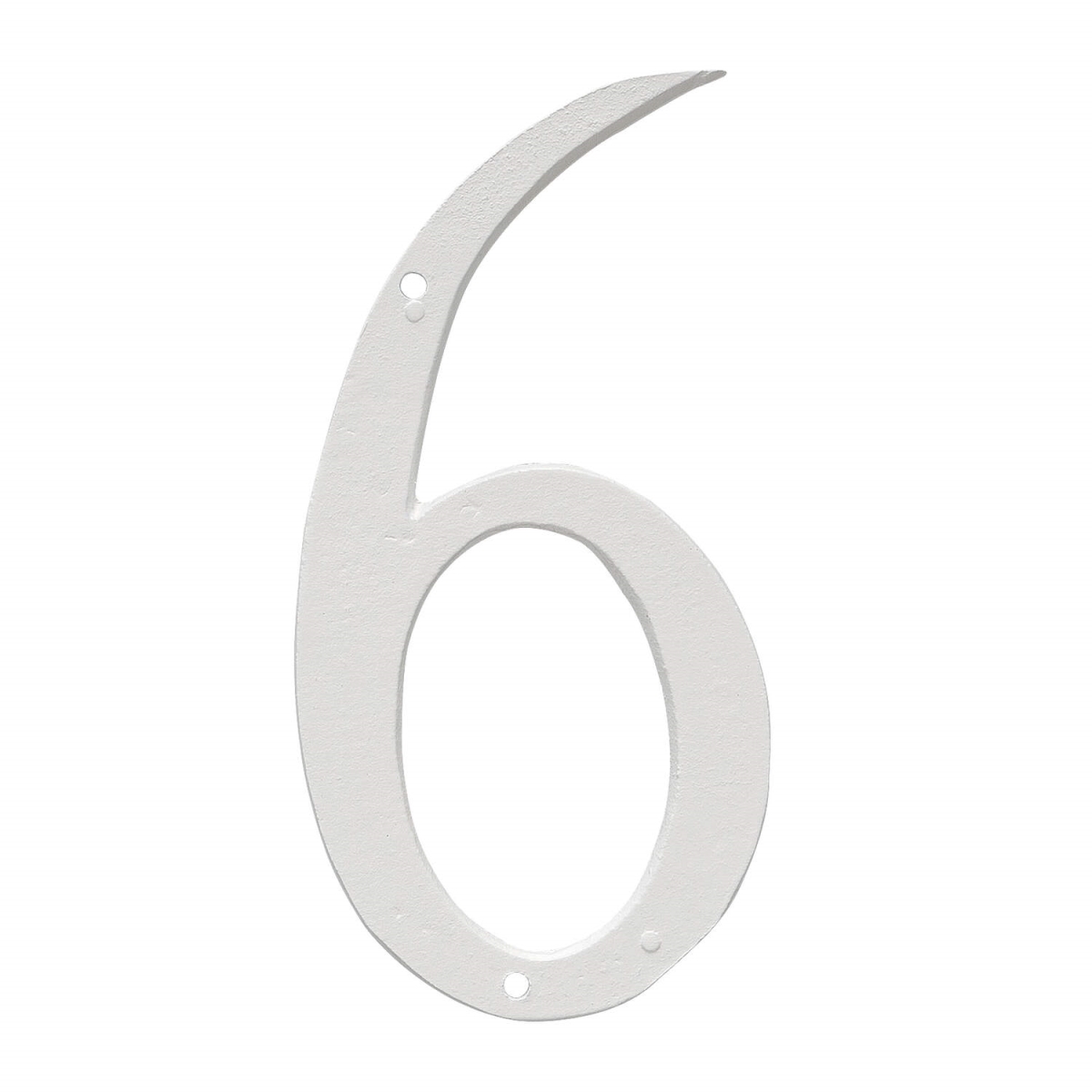 8 in. Standard House Number, White - Number, 6