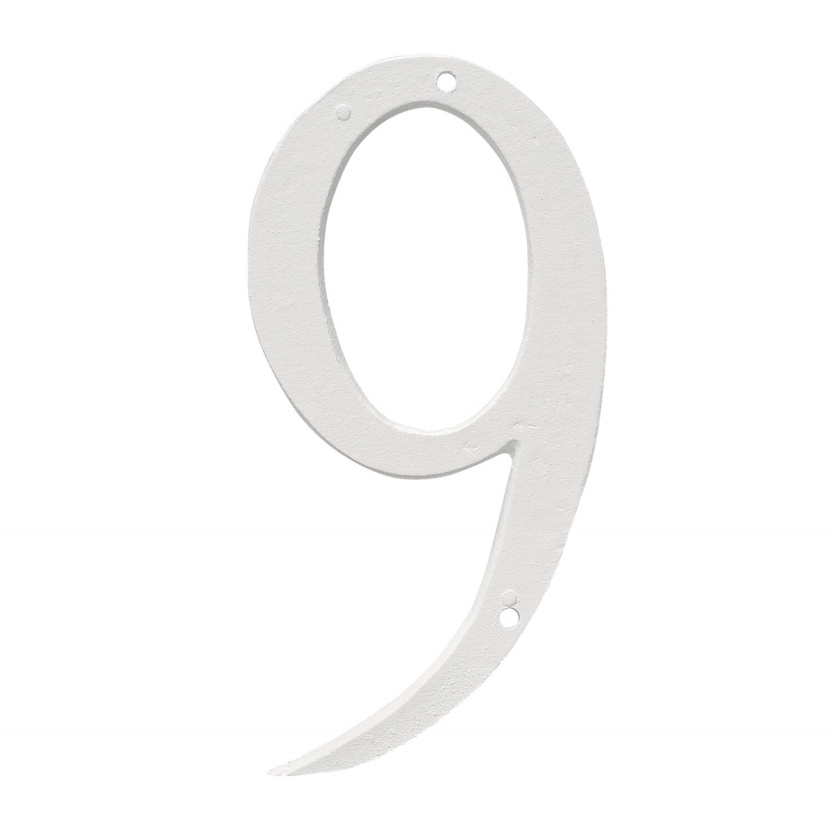 8 in. Standard House Number, White - Number, 9