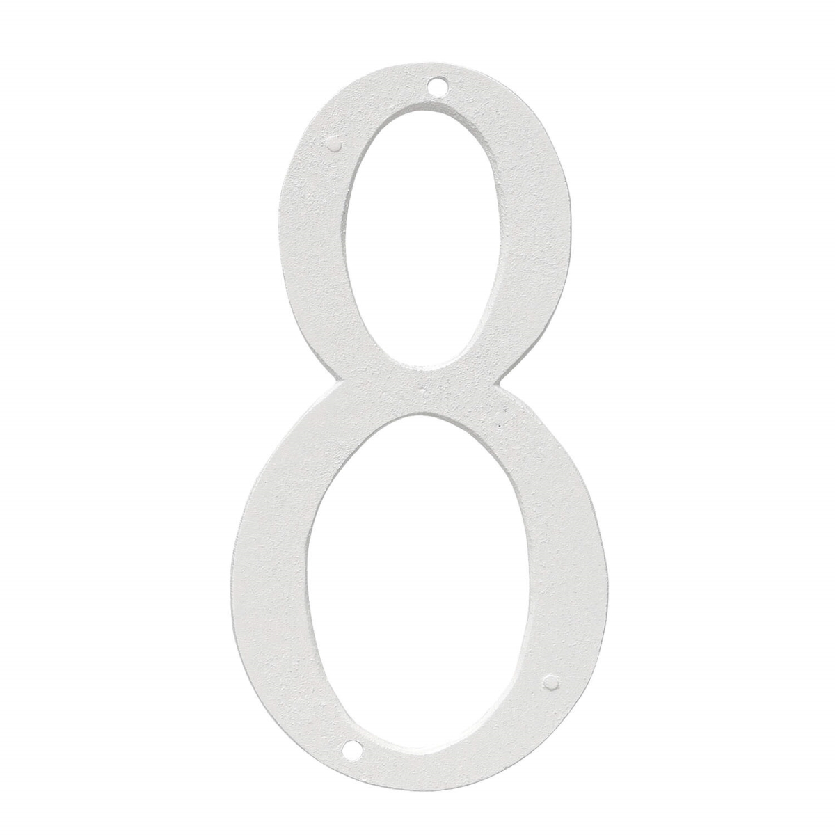 12 in. Standard House Number, White - Number 8