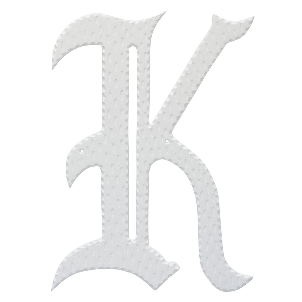 16 in. Home Accent Individual Monogram Letter, White - K Letter