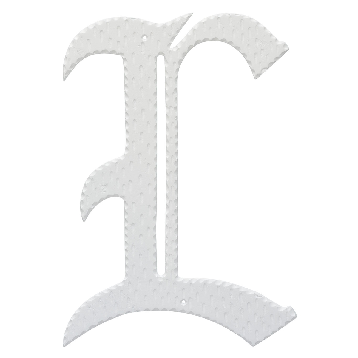 16 in. Home Accent Individual Monogram Letter, White - L Letter