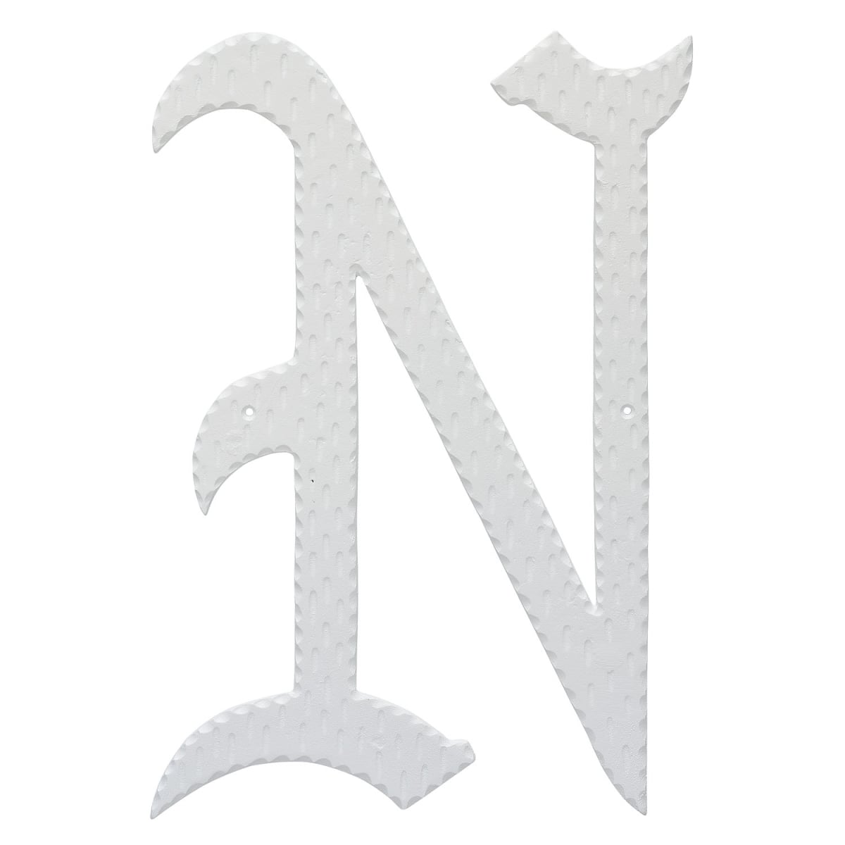 16 in. Home Accent Individual Monogram Letter, White - N Letter