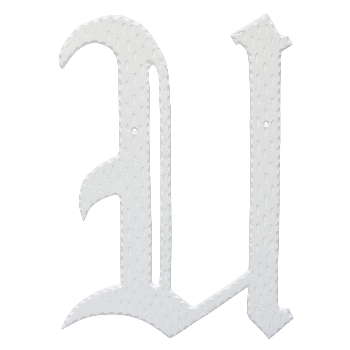 16 in. Home Accent Individual Monogram Letter, White - U Letter