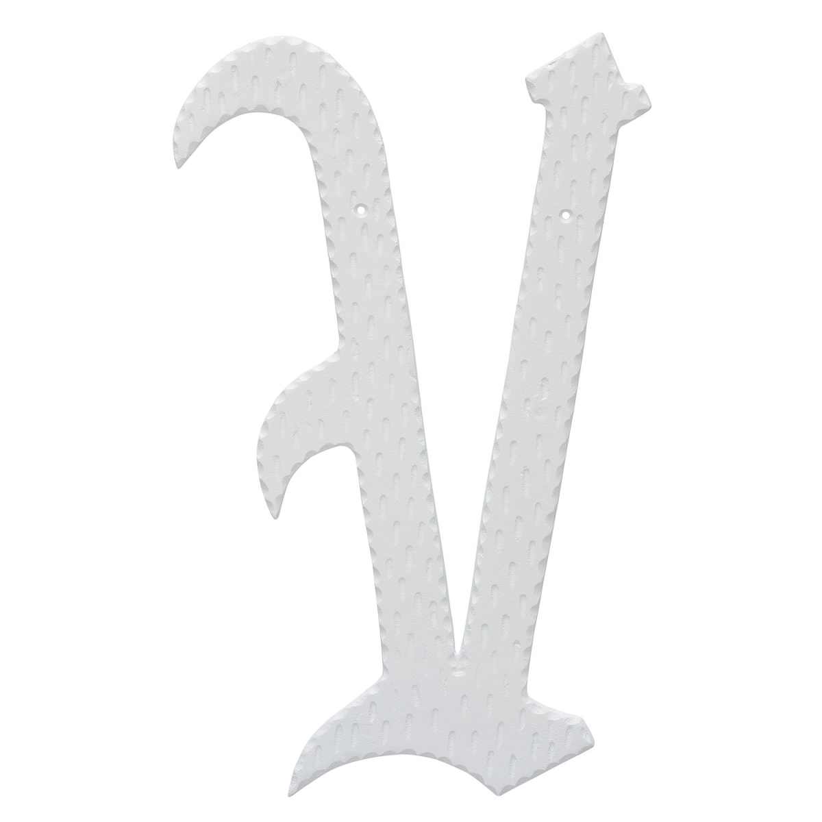 16 in. Home Accent Individual Monogram Letter, White - V Letter