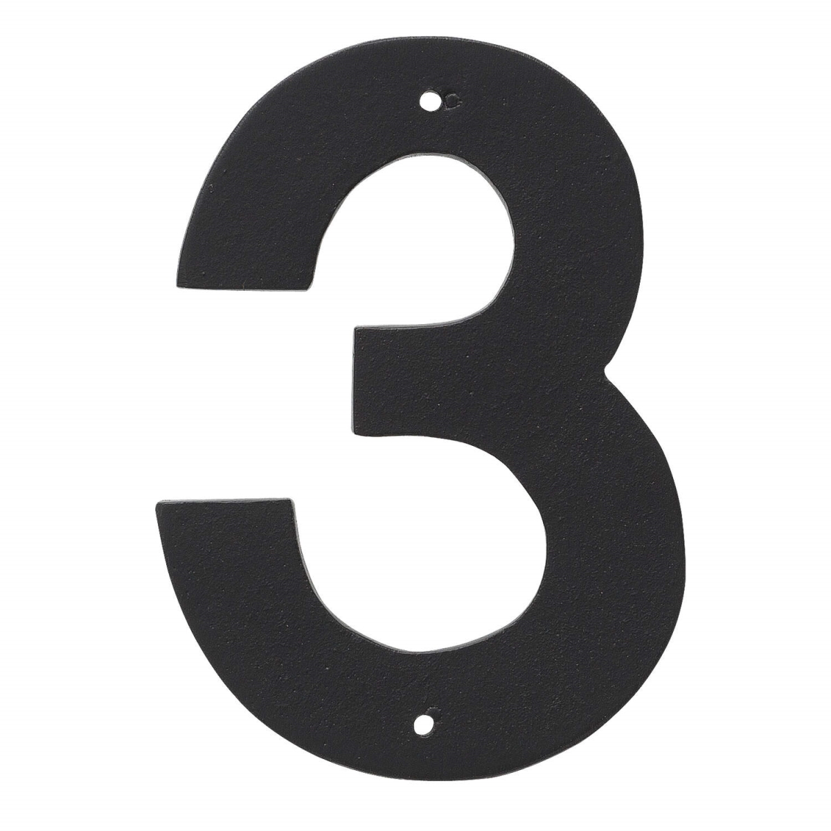 12 in. Helvetica House Number, Black - Number 3
