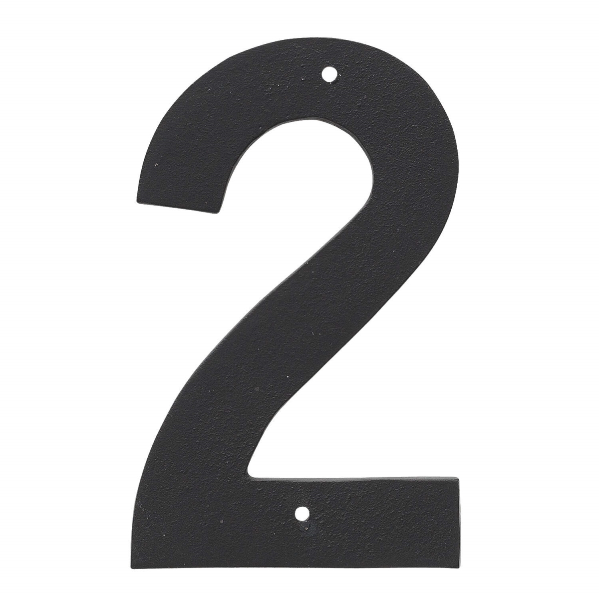 12 in. Helvetica House Number, Black - Number 2