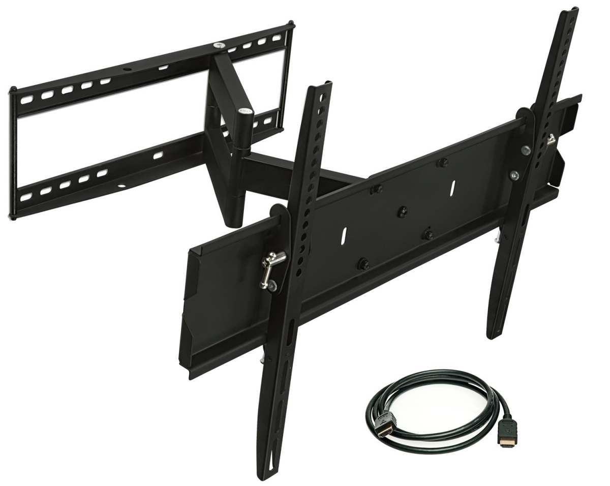 Mount-It MI-346L 17.3 in. Articulating Full Motion Arm Wall Mount Bracket with Extension for LCD, LED & 4K TV -  No Slip Bathtub