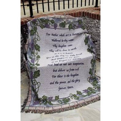 Picture of Manual Woodworkers & Weavers ATLORD 50 x 60 in. The Lords Prayer Tapestry Throw Blanket