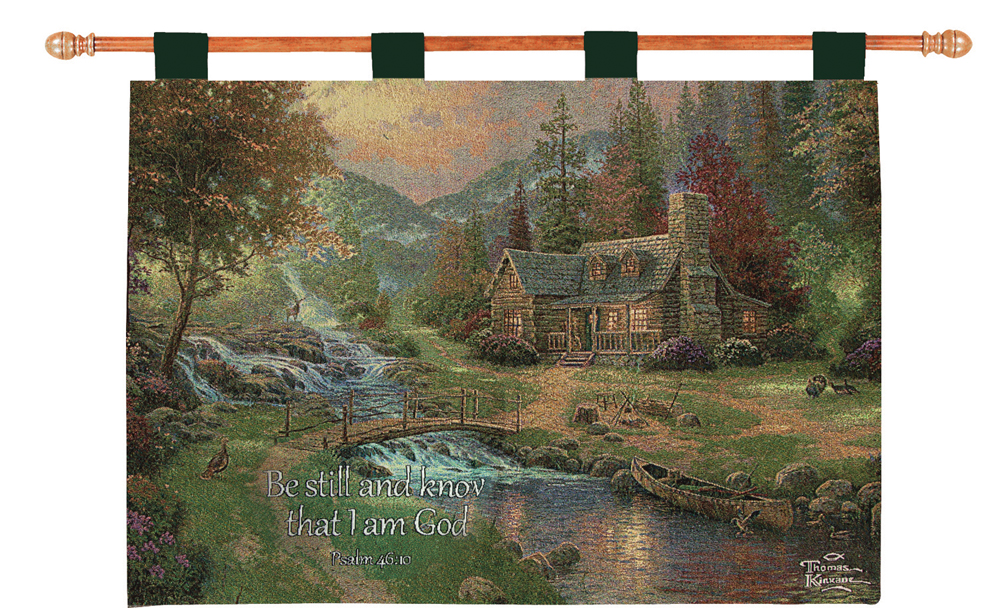 Picture of Manual Woodworkers & Weavers HWMTGW 36 x 26 in. Mountain Paradise Tapestry with Verse & Rod