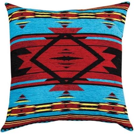 Picture of Manual Woodworkers & Weavers APFB20 20 x 20 in. Southwest Flame Tapestry Throw Pillow&#44; Blue
