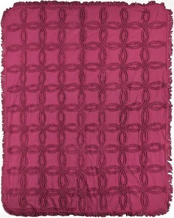 50 x 60 in. Tufted Cotton Sofa Throw Blanket, Wine