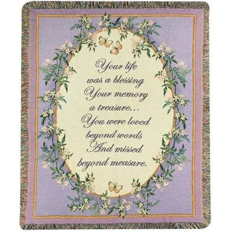 50 x 60 in. Your Life Was a Blessing Throw Blanket