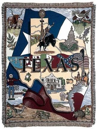 Picture of Manual Woodworkers & Weavers ATSTEX 50 x 60 in. State of Texas Tapestry Throw